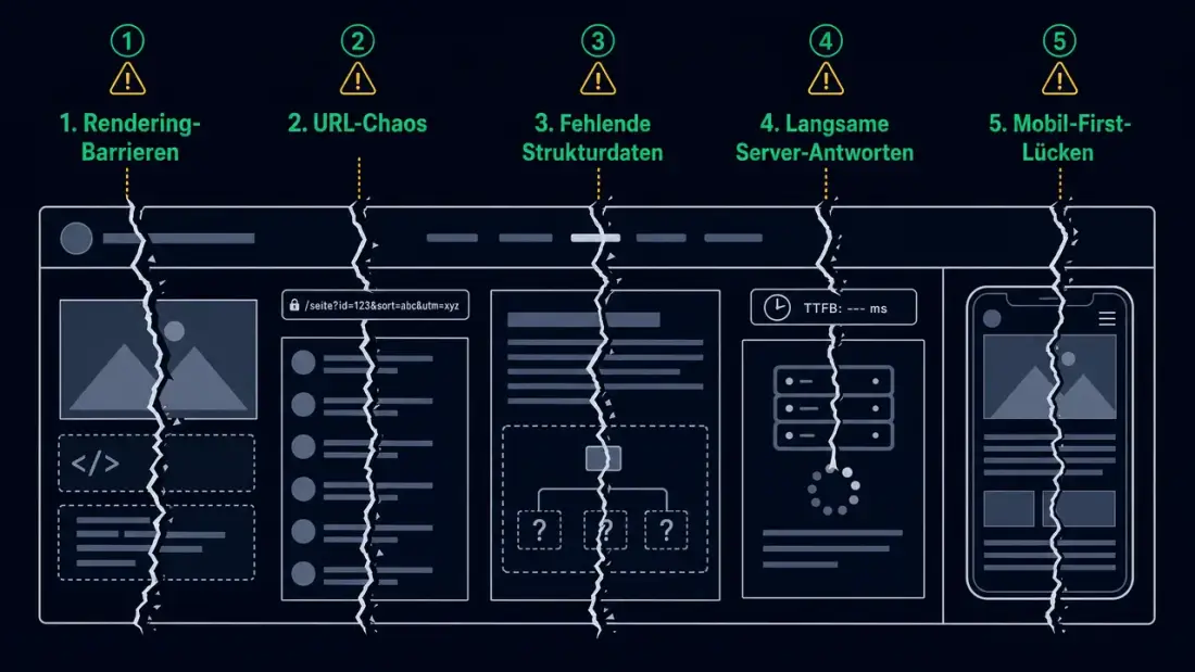 Fünf architektonische Bruchstellen, die Mittelstand-Websites blockieren