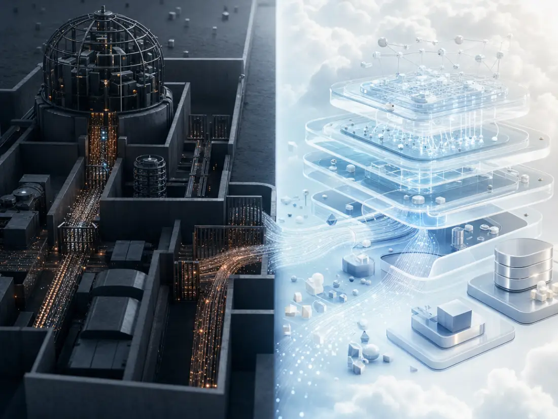 Infographic comparing the Proprietary Trap with the Sovereign Cloud architecture